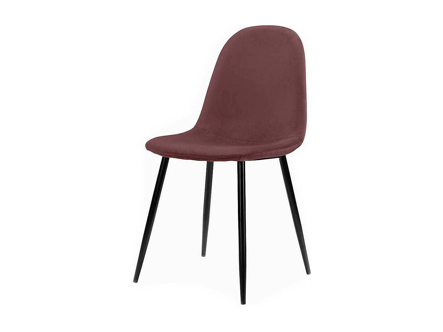 Skandi Esszimmer Polsterstühle in Altrosa und Schwarz 48 cm Sitzhöhe (4er Set)