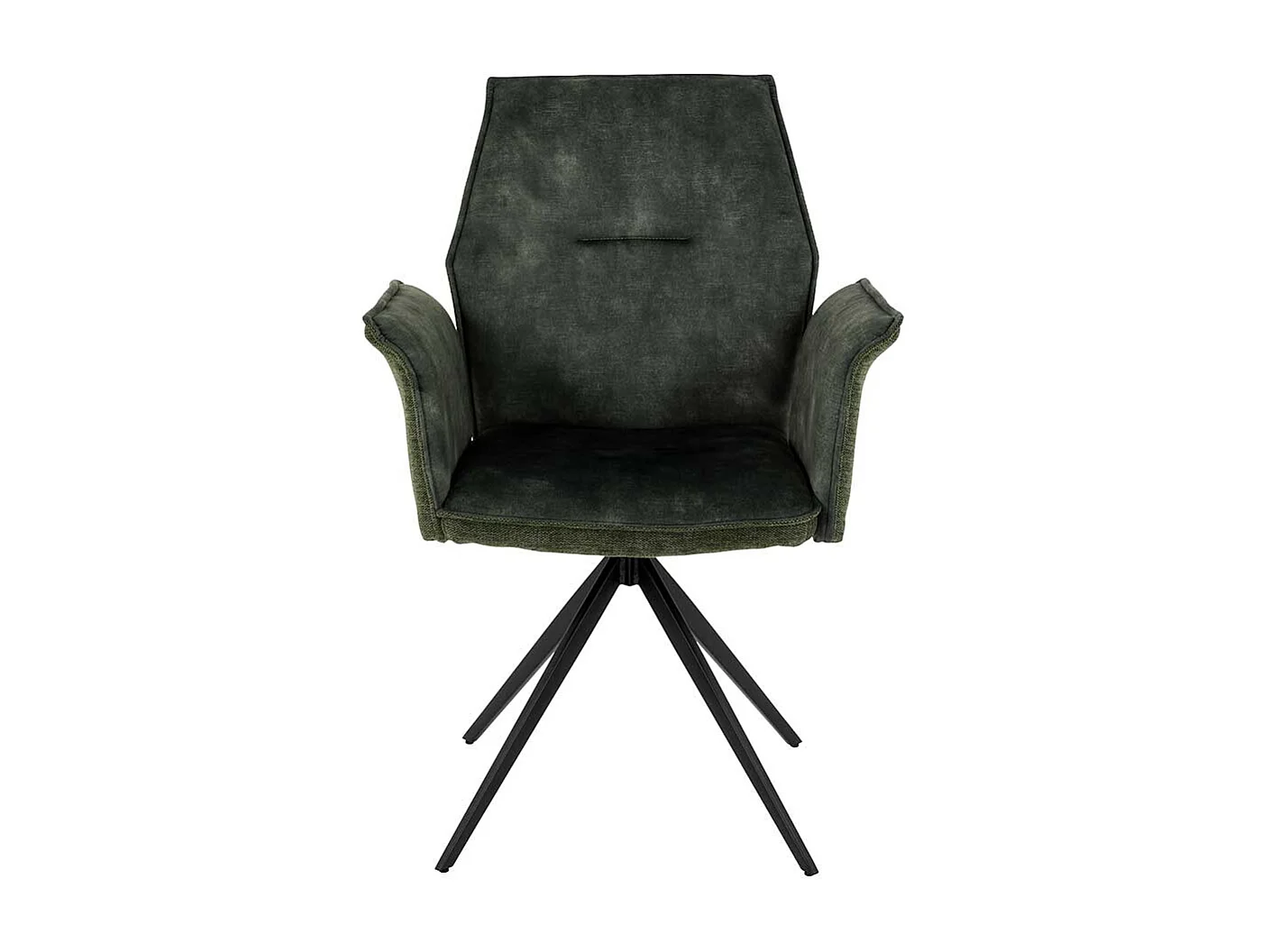 Polsterstuhl Esszimmer in Dunkelgrün Gestell aus Metall (4er Set)