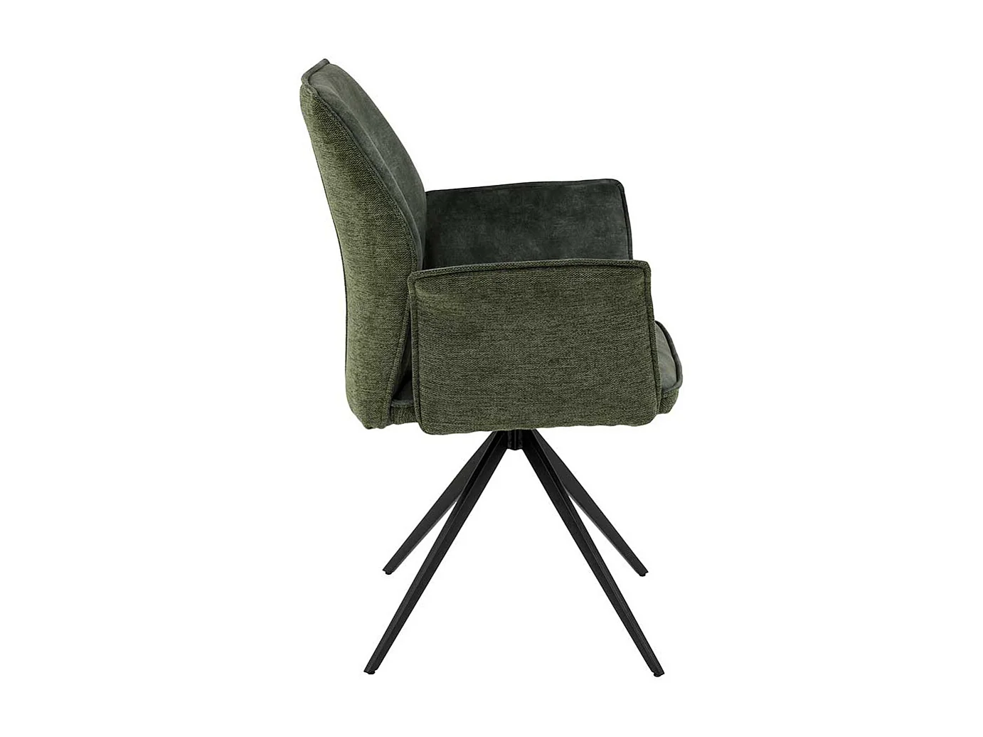 Polsterstuhl Esszimmer in Dunkelgrün Gestell aus Metall (4er Set)