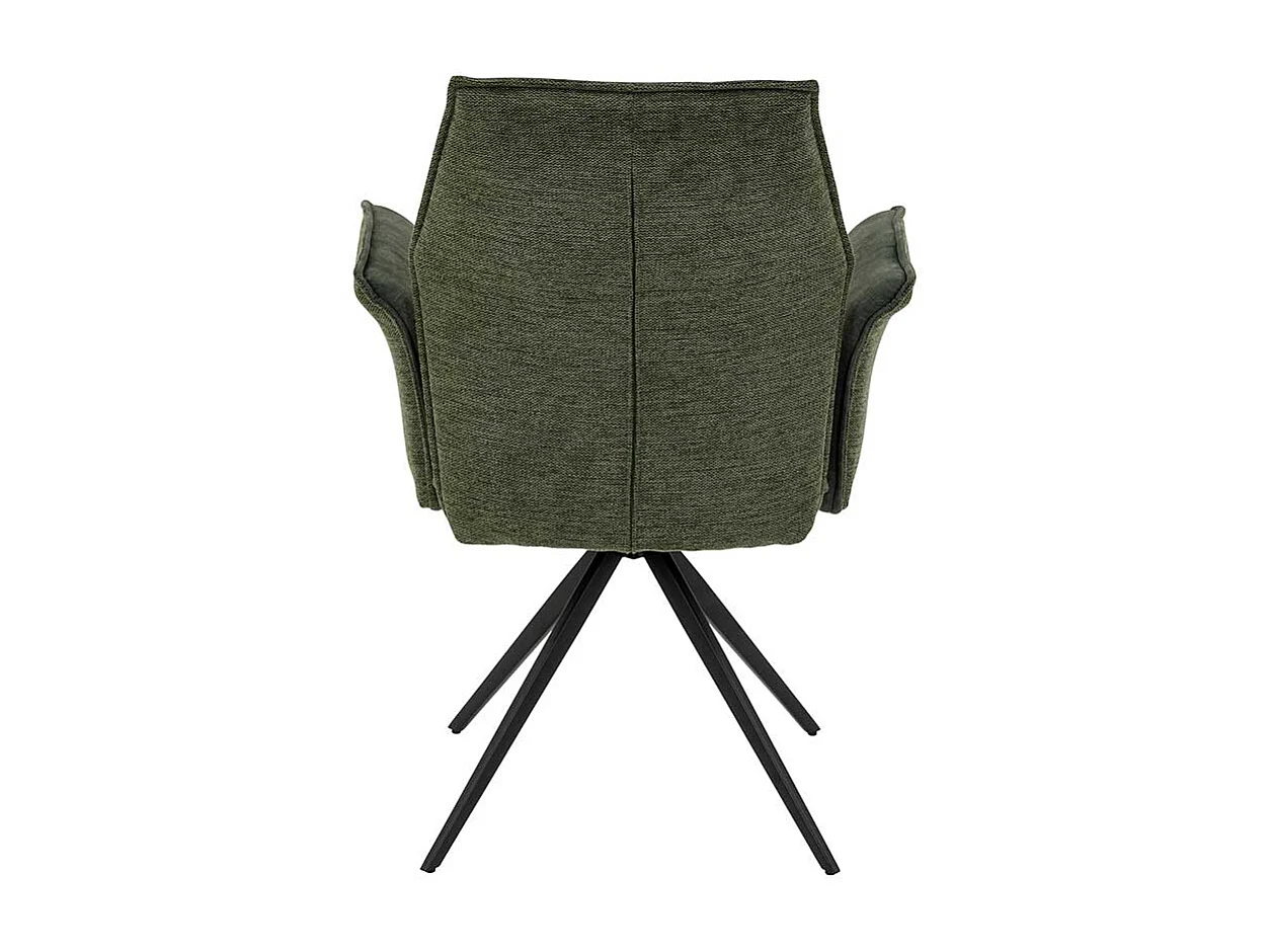 Polsterstuhl Esszimmer in Dunkelgrün Gestell aus Metall (4er Set)