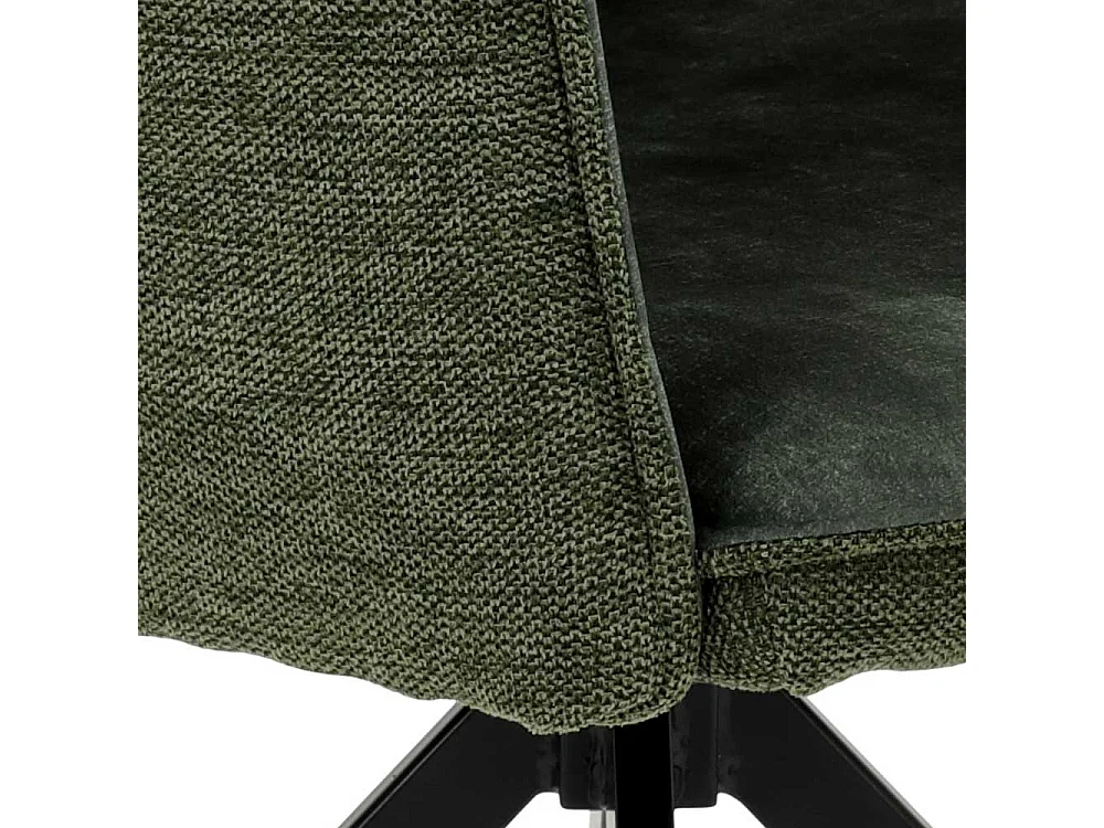 Polsterstuhl Esszimmer in Dunkelgrün Gestell aus Metall (4er Set)