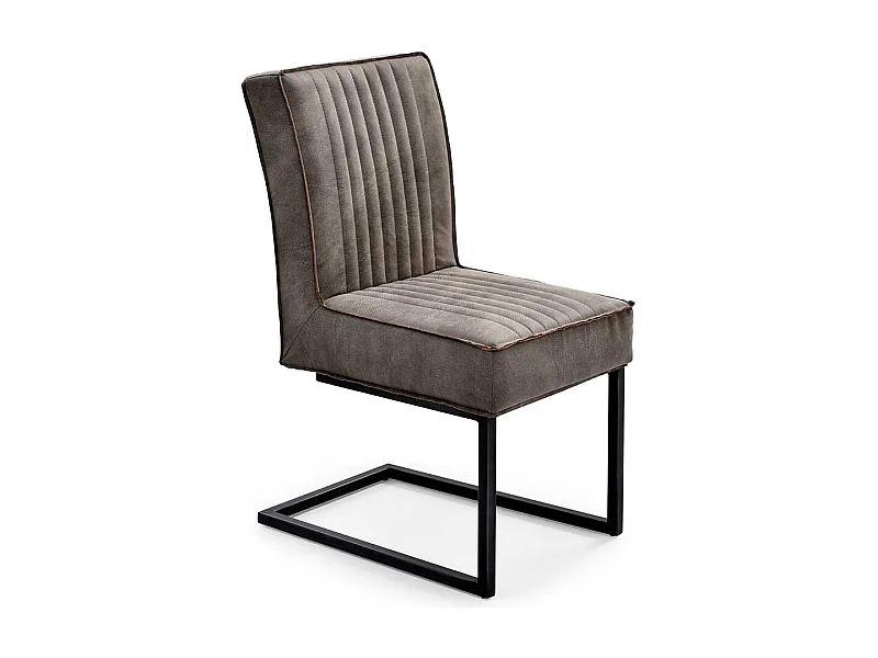 Freischwingerstühle in Schlammfarben und Schwarz Industry Stil (2er Set)