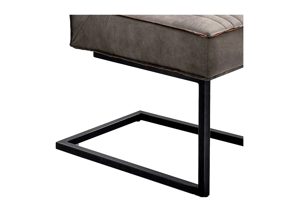 Freischwingerstühle in Schlammfarben und Schwarz Industry Stil (2er Set)