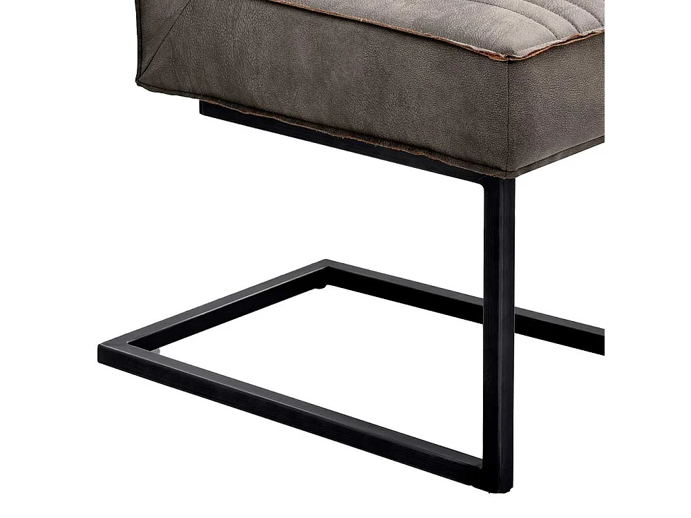 Freischwingerstühle in Schlammfarben und Schwarz Industry Stil (2er Set)