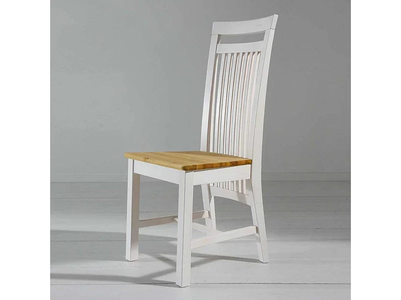 Esszimmerstuhl in Weiß Kiefer massiv (2er Set)