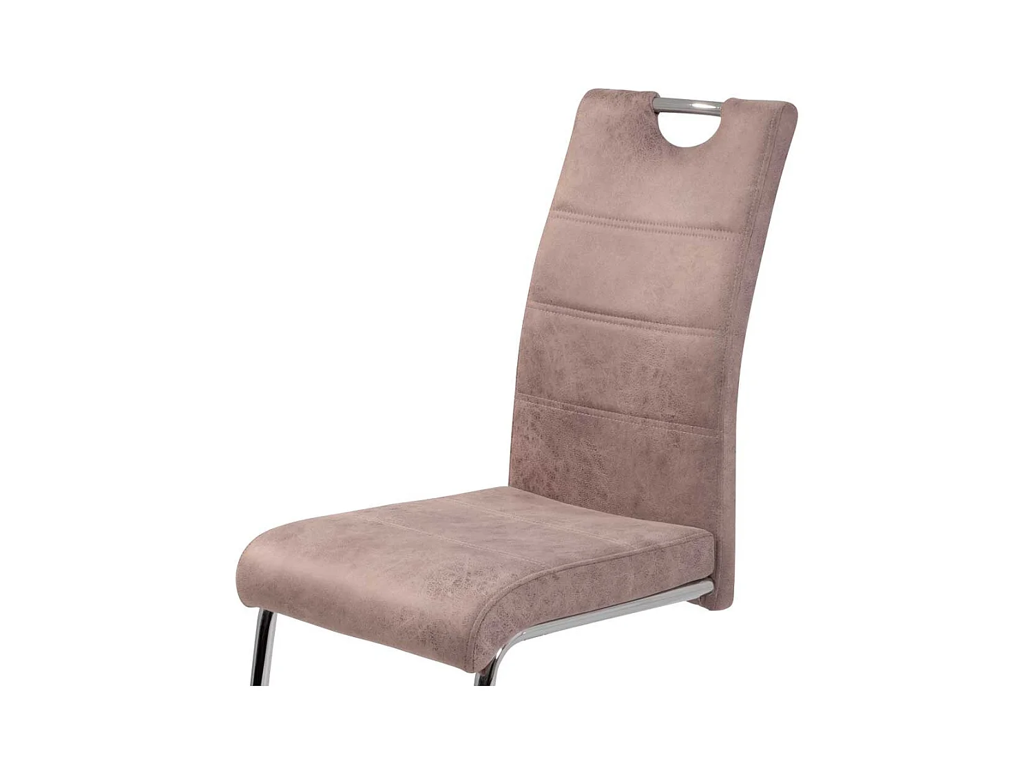 Schwingstuhl in Beige Vintage Microfaser (4er Set)