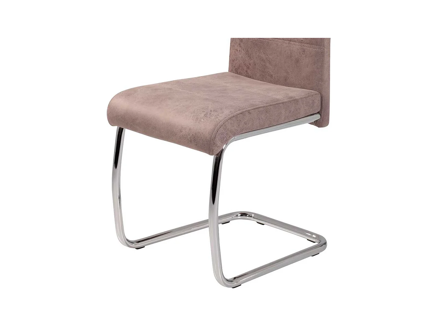 Schwingstuhl in Beige Vintage Microfaser (4er Set)