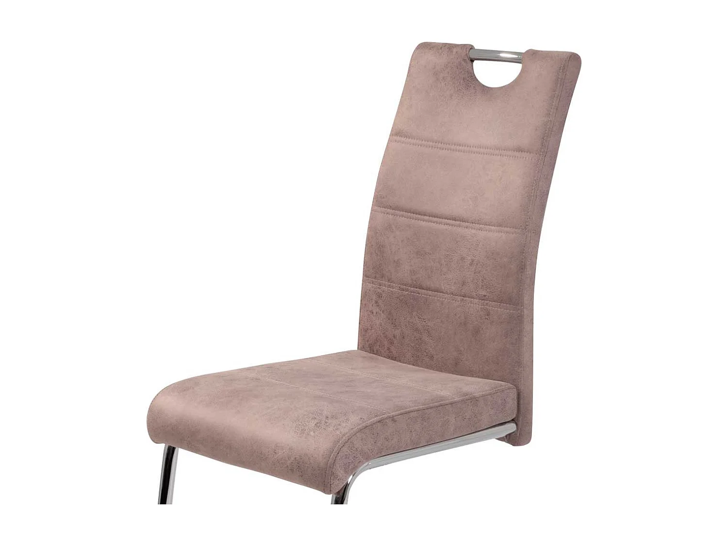 Schwingstuhl in Beige Vintage Microfaser (4er Set)