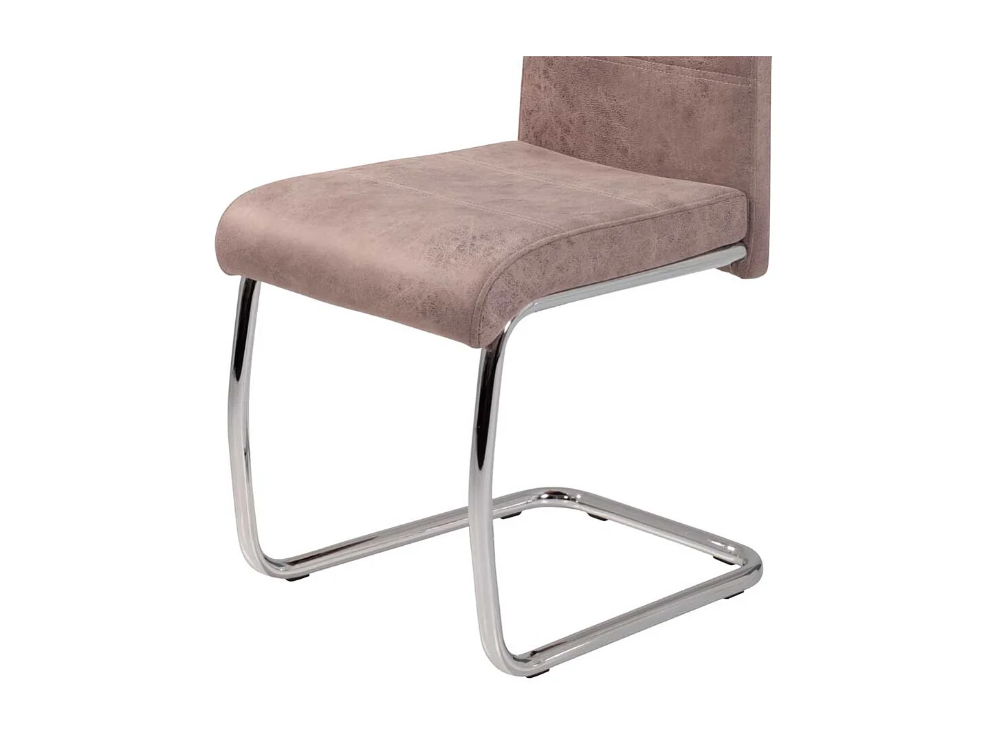 Schwingstuhl in Beige Vintage Microfaser (4er Set)