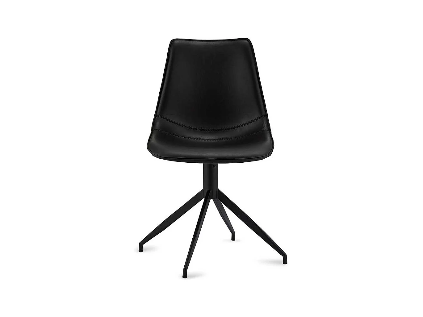 Esstisch Stühle drehbar Schwarz Kunstleder (2er Set)