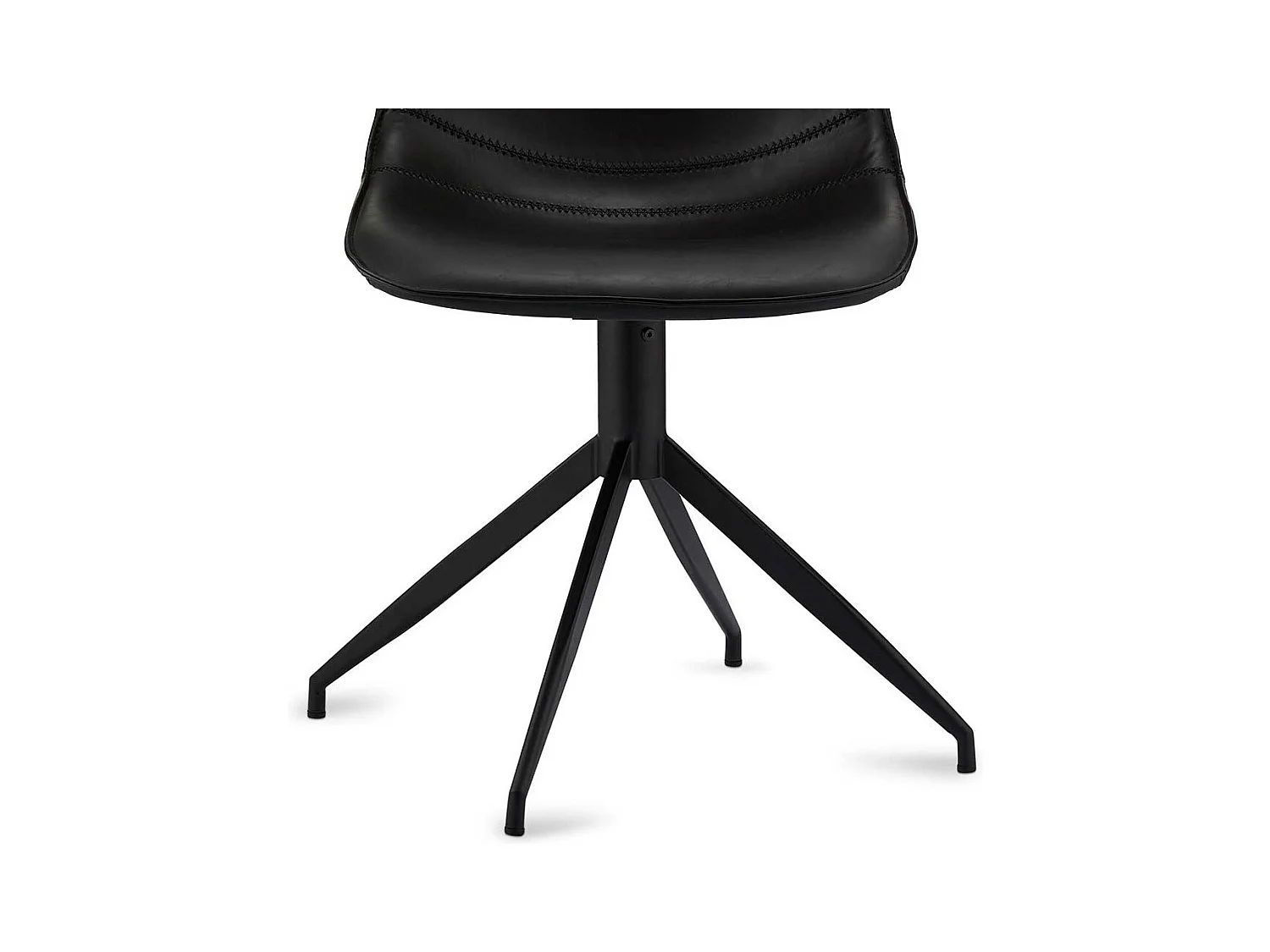 Esstisch Stühle drehbar Schwarz Kunstleder (2er Set)