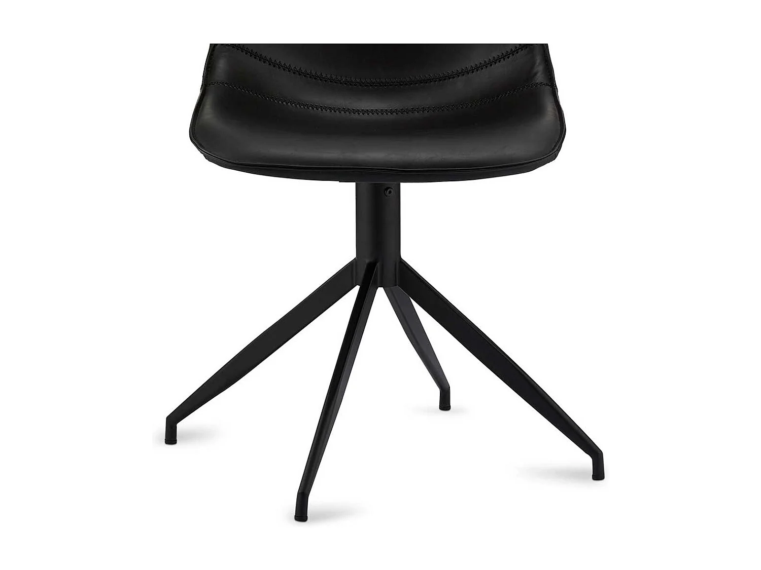 Esstisch Stühle drehbar Schwarz Kunstleder (2er Set)