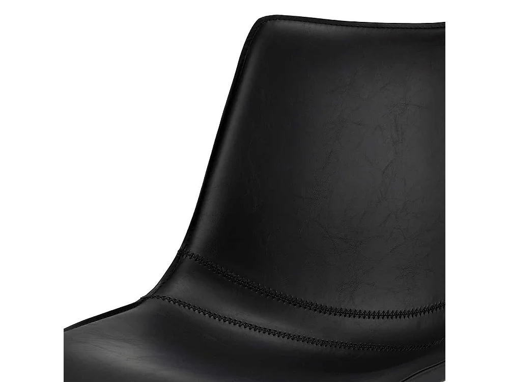 Esstisch Stühle drehbar Schwarz Kunstleder (2er Set)