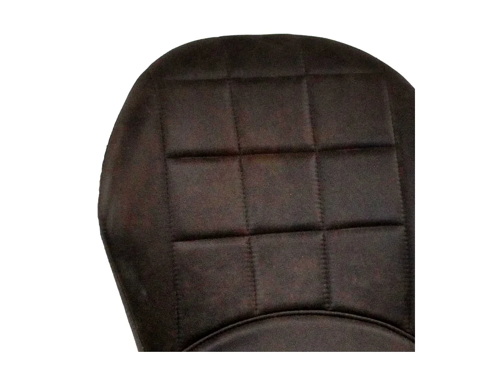 Esstisch Stühle in Dunkelbraun Microfaser Metallgestell (2er Set)