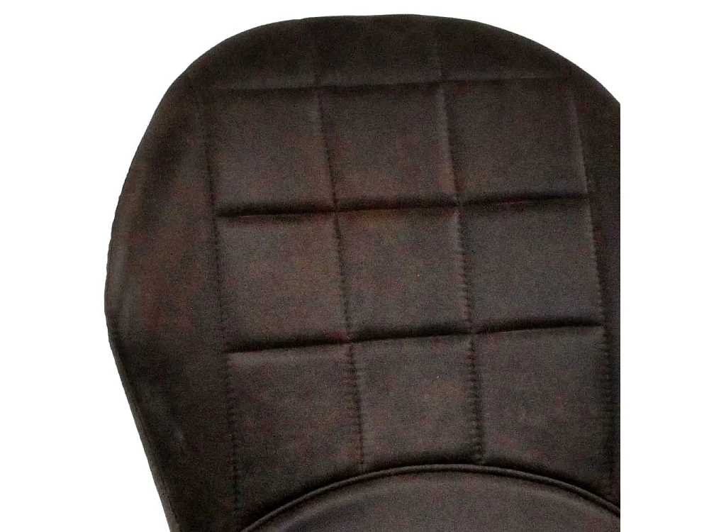 Esstisch Stühle in Dunkelbraun Microfaser Metallgestell (2er Set)