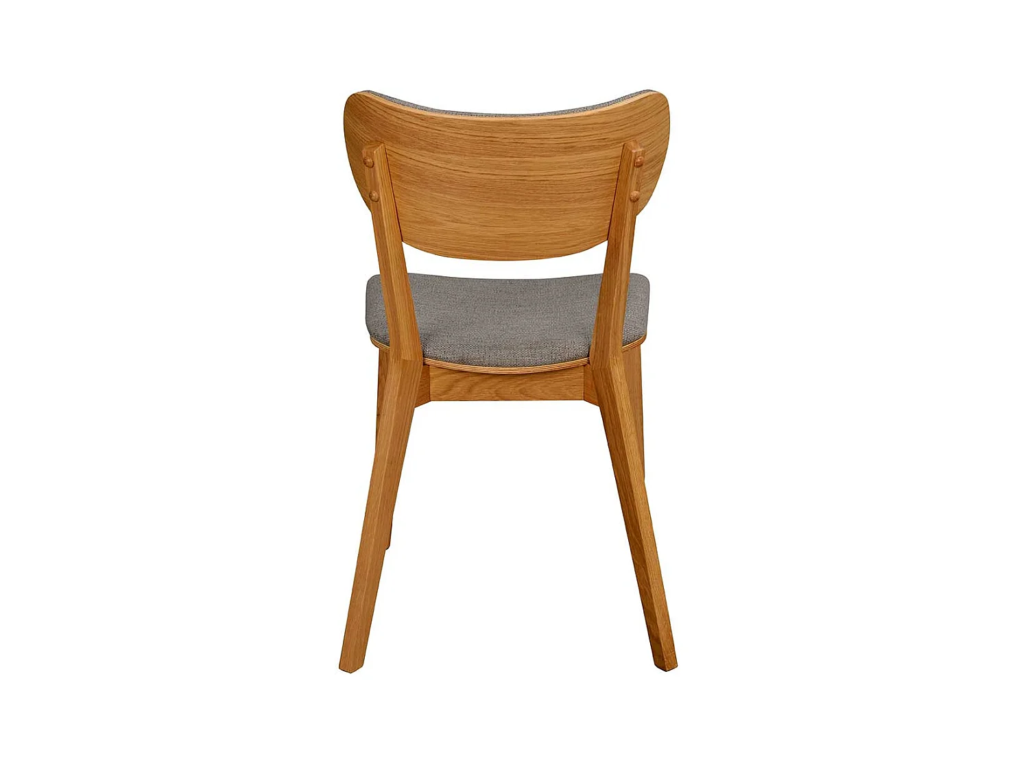 Esszimmer Polsterstühle in Hellgrau Webstoff Massivholzgestell (2er Set)