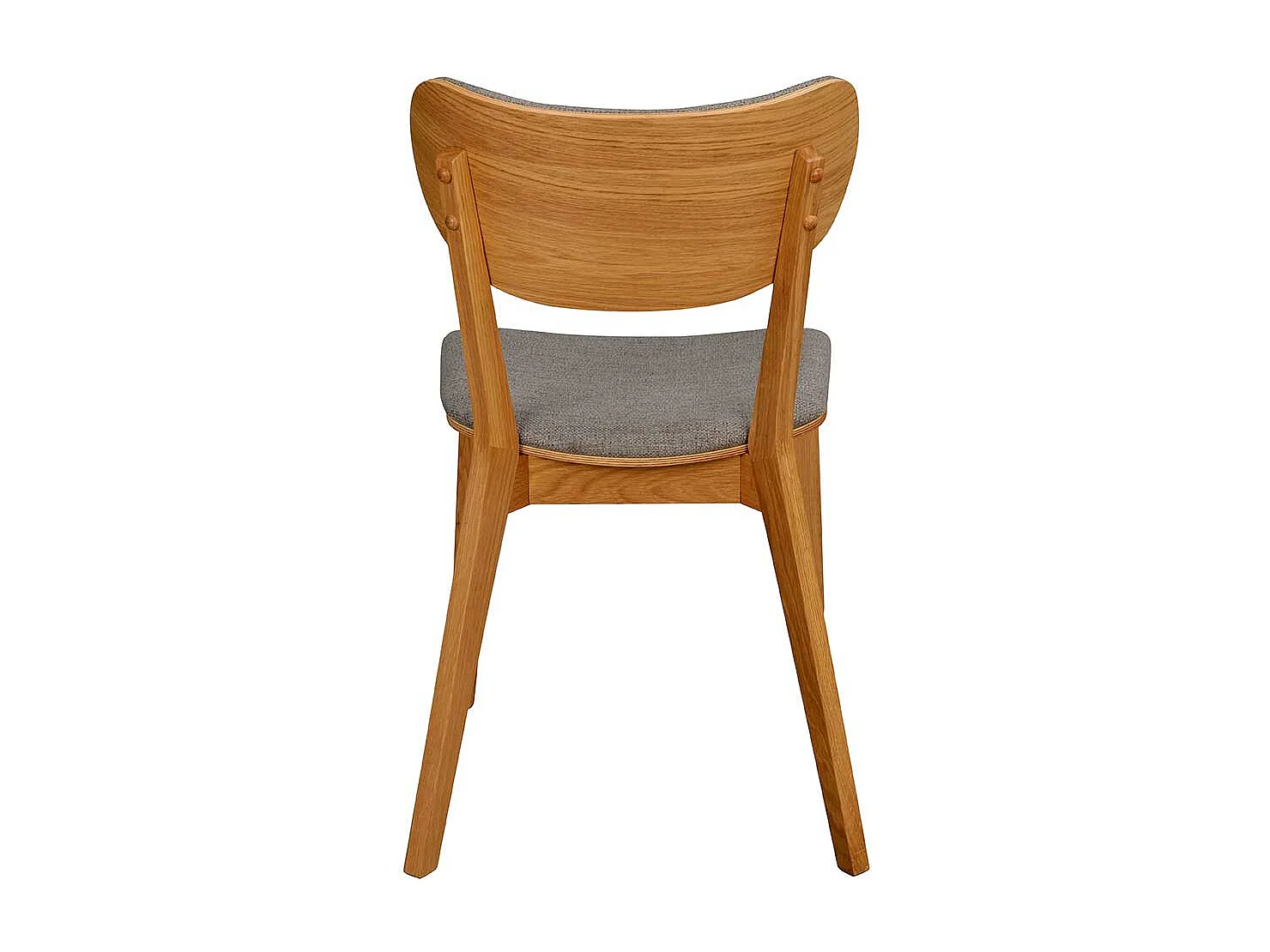 Esszimmer Polsterstühle in Hellgrau Webstoff Massivholzgestell (2er Set)