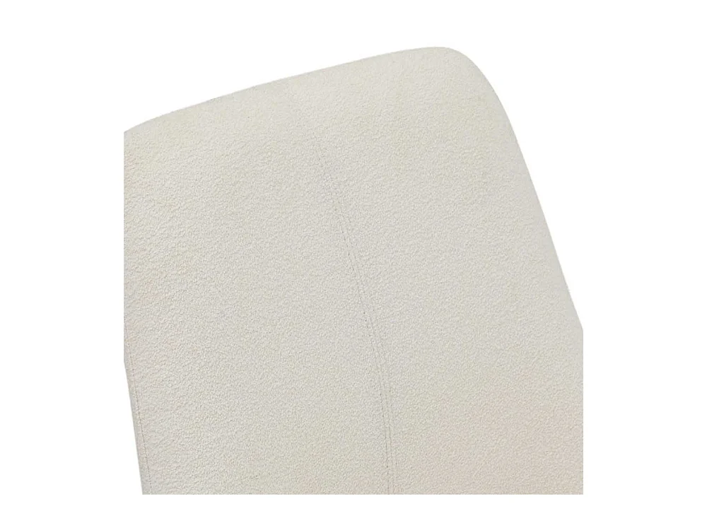 Stuhl Esszimmer Esszimmerstuhl in Weiß aus Boucle (2er Set)