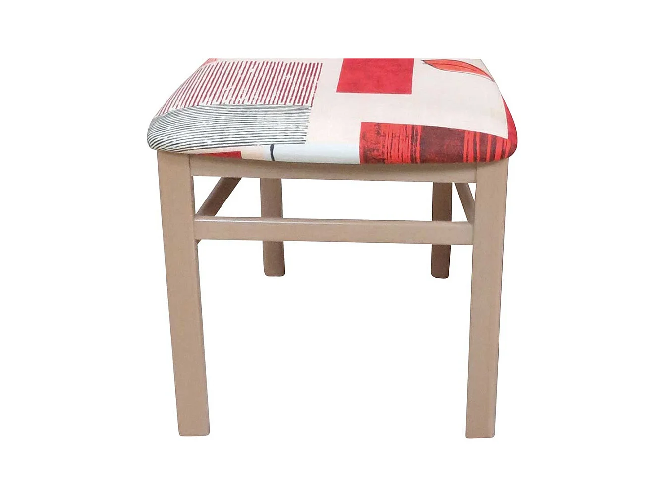 Stuhl Set in Rot Bunt gemustert Buche Massivholz (2er Set)
