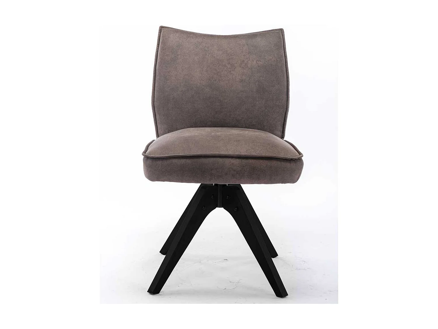 Esstischstuhl Set in Braun-Grau Microfaser und Webstoff (2er Set)