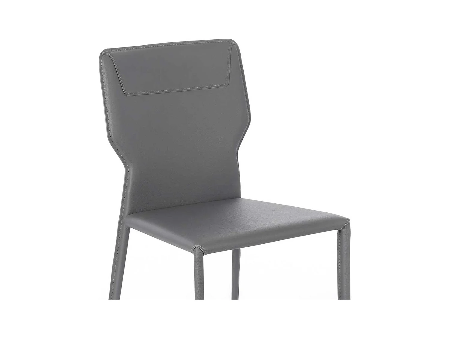 Polsterstühle in Dunkelgrau Kunstleder modern (2er Set)