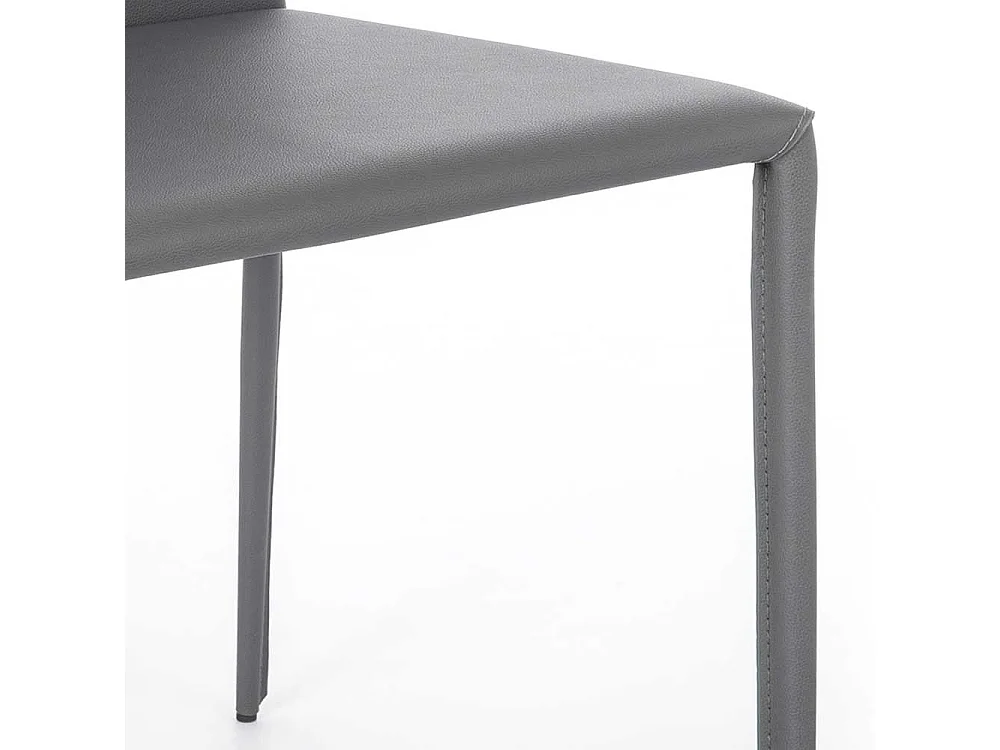 Polsterstühle in Dunkelgrau Kunstleder modern (2er Set)