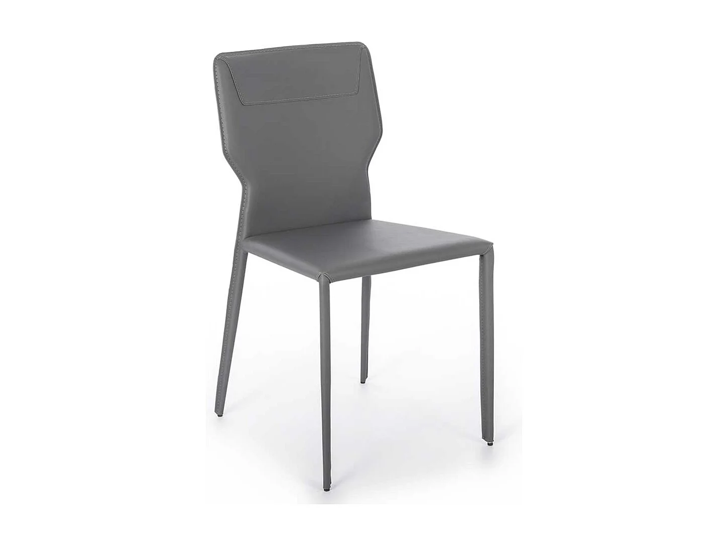 Polsterstühle in Dunkelgrau Kunstleder modern (2er Set)