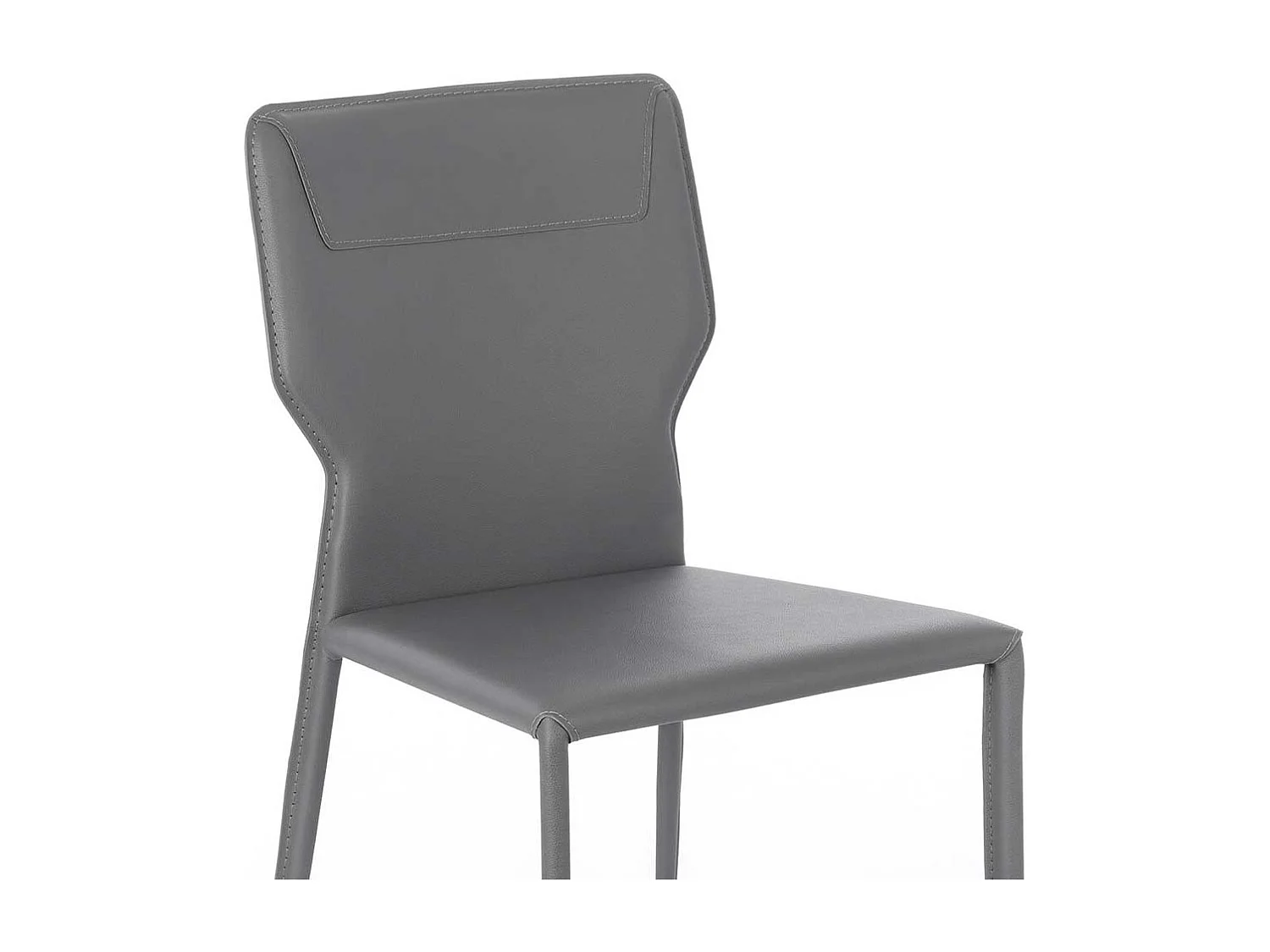 Polsterstühle in Dunkelgrau Kunstleder modern (2er Set)