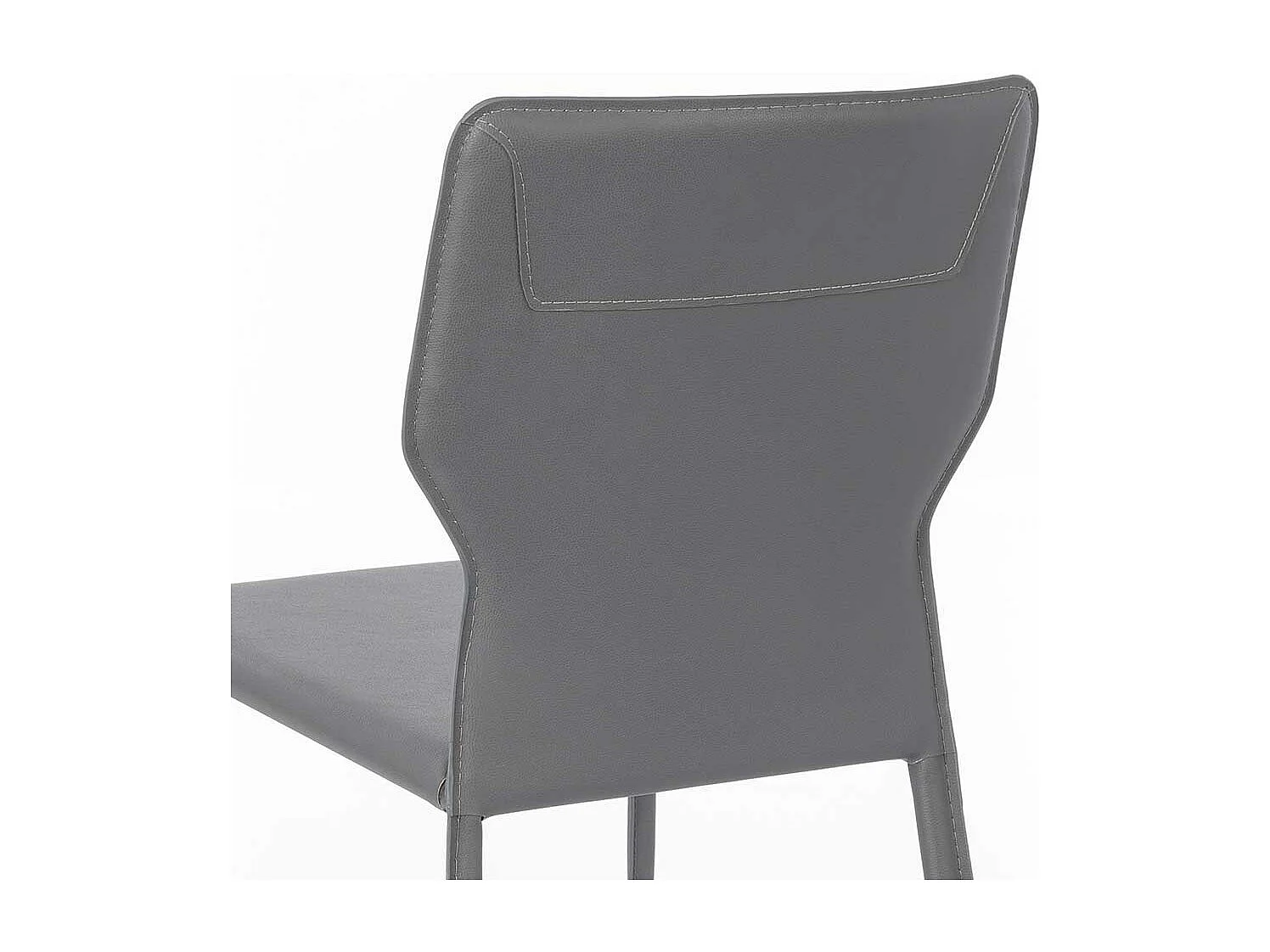 Polsterstühle in Dunkelgrau Kunstleder modern (2er Set)