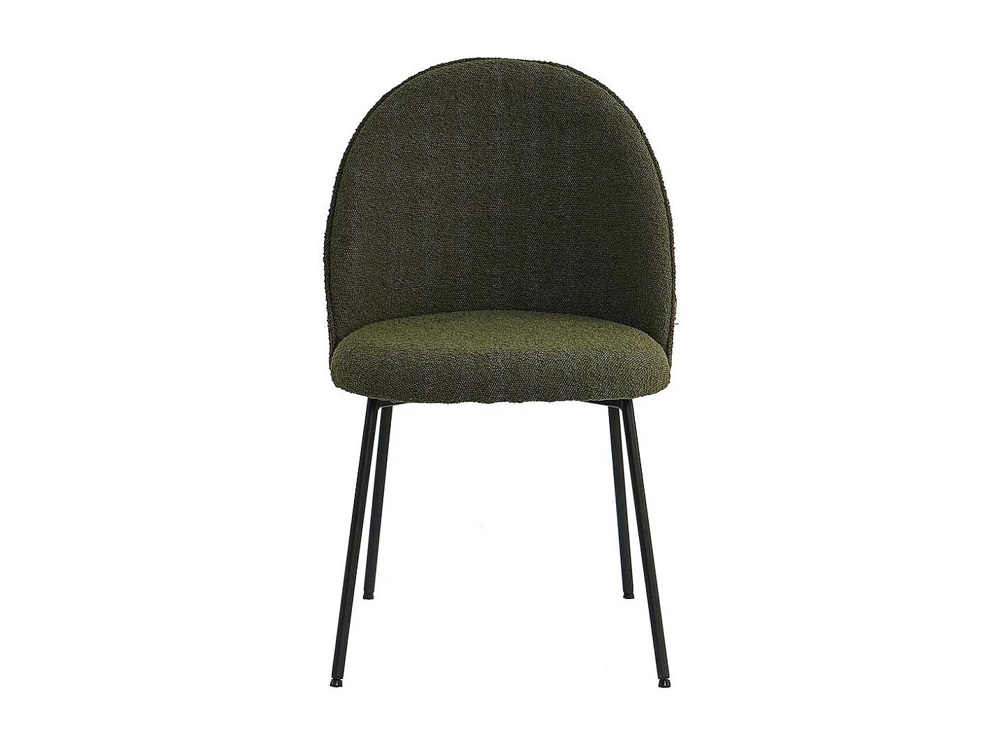 Polsterstuhl Esszimmerstuhl in Dunkelgrün mit Gestell aus Metall (2er Set)