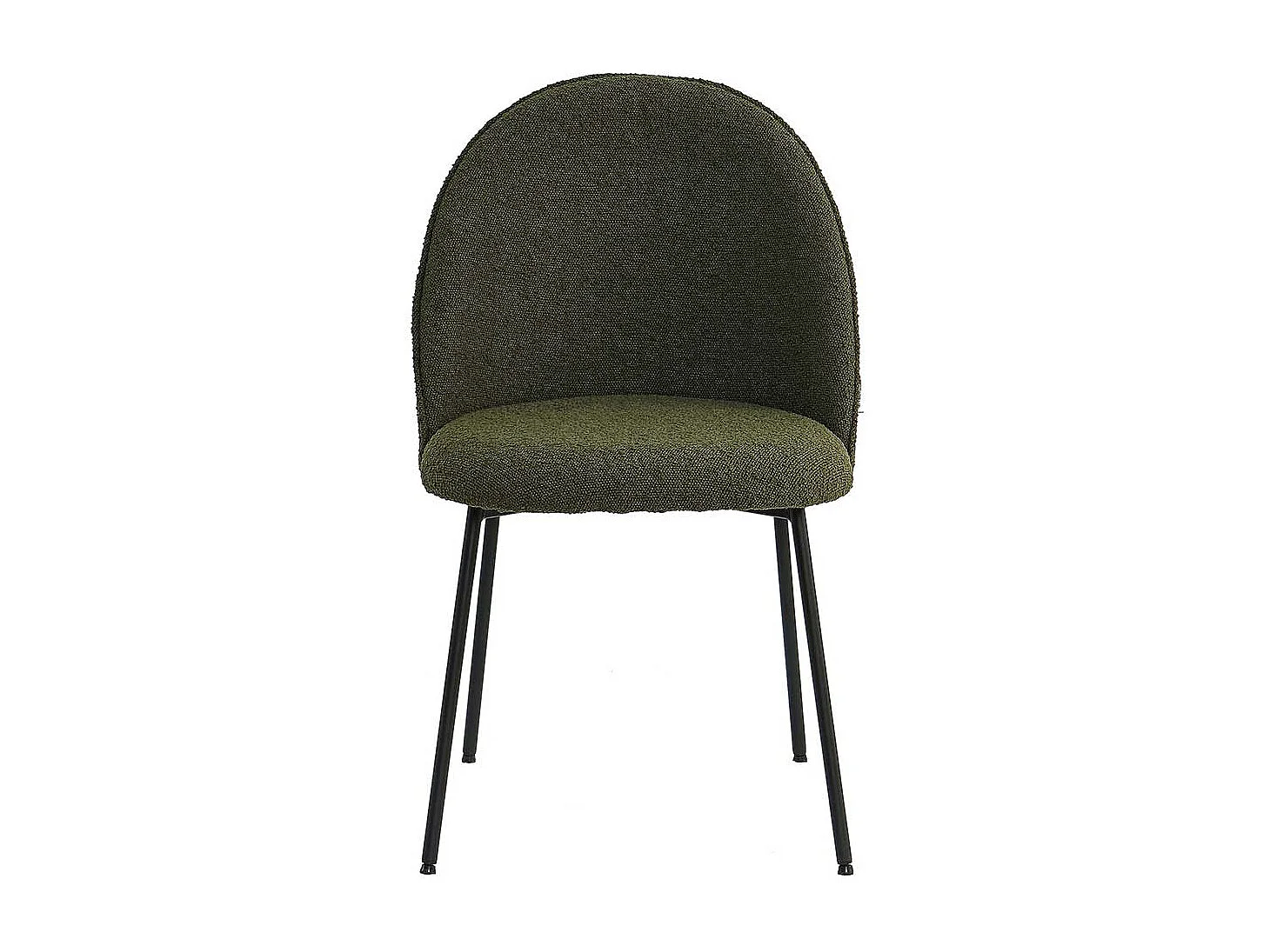 Polsterstuhl Esszimmerstuhl in Dunkelgrün mit Gestell aus Metall (2er Set)
