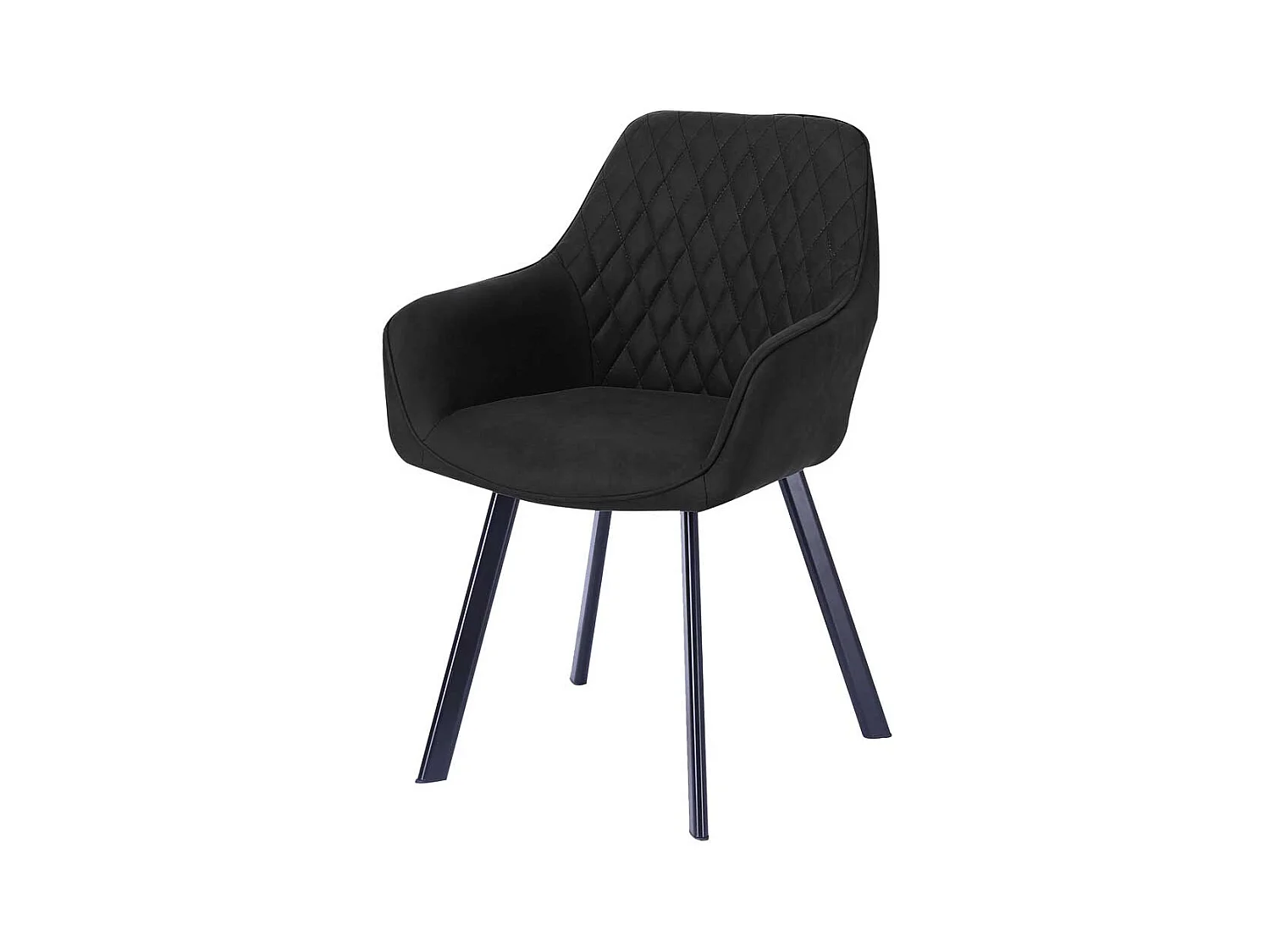 Esstisch Stühle in Anthrazit Microfaser Armlehnen (2er Set)