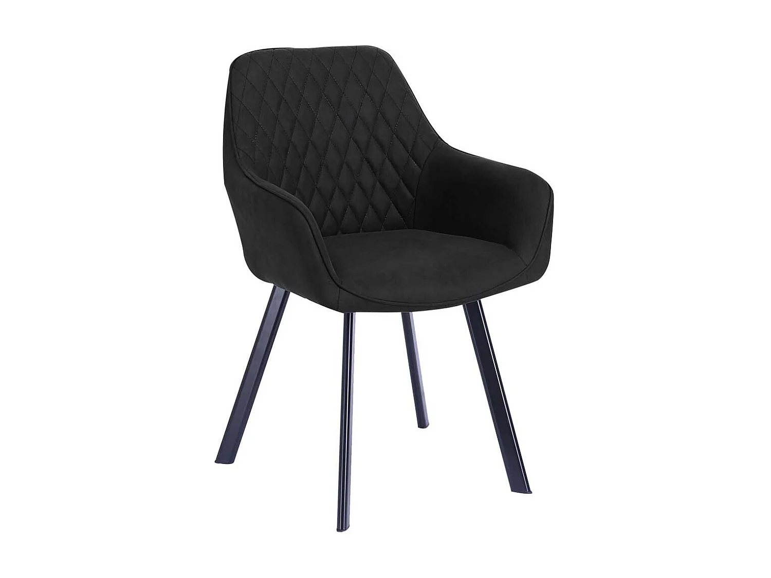 Esstisch Stühle in Anthrazit Microfaser Armlehnen (2er Set)