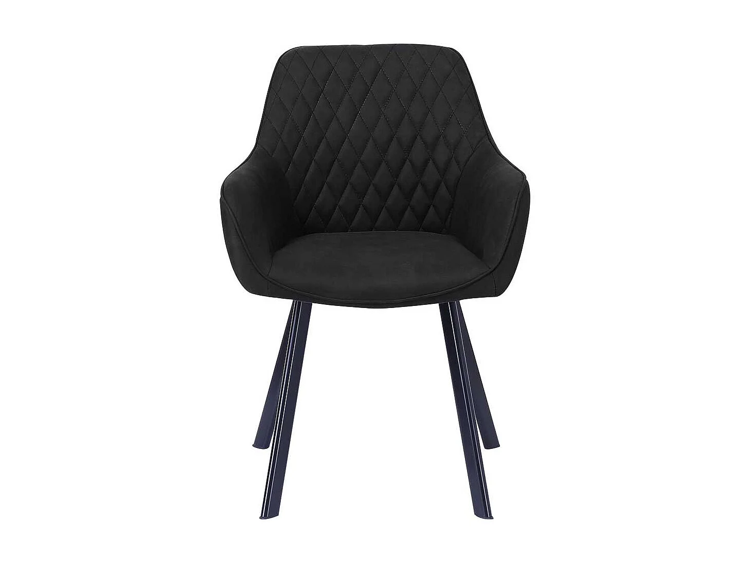 Esstisch Stühle in Anthrazit Microfaser Armlehnen (2er Set)