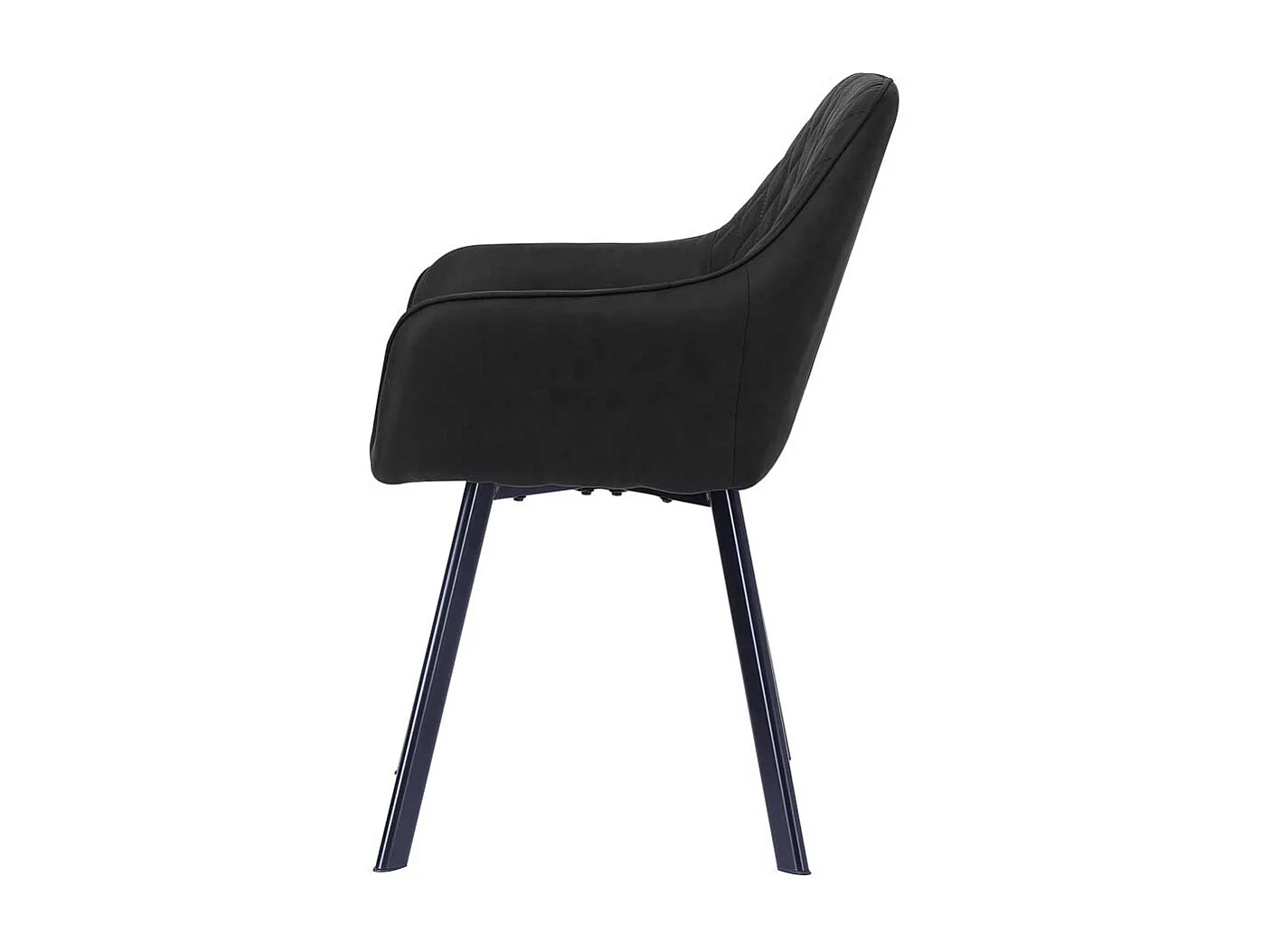 Esstisch Stühle in Anthrazit Microfaser Armlehnen (2er Set)