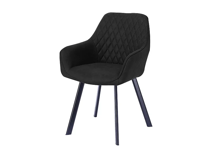 Esstisch Stühle in Anthrazit Microfaser Armlehnen (2er Set)