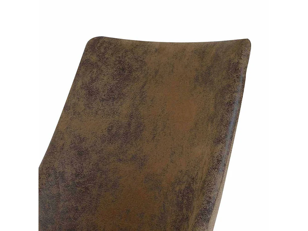 Polsterstuhl in Braun Microfaser Wildeiche Massivholz