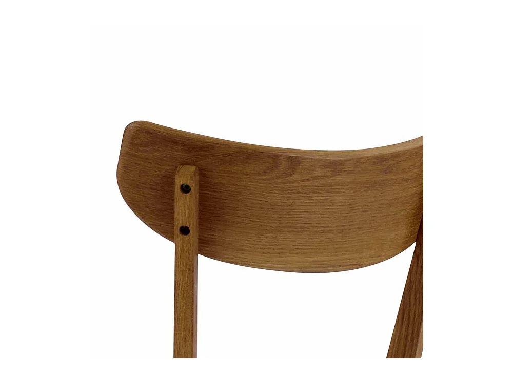 Stuhl aus Eiche Massivholz Schwarz Kunstleder (2er Set)