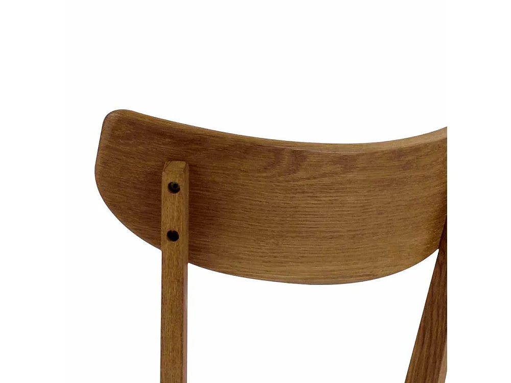 Stuhl aus Eiche Massivholz Schwarz Kunstleder (2er Set)