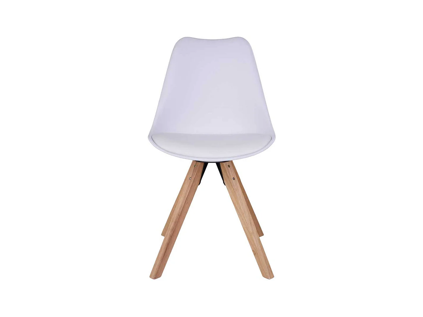 Esstisch St�hle in Wei� Massivholzgestell in Naturfarben (2er Set)