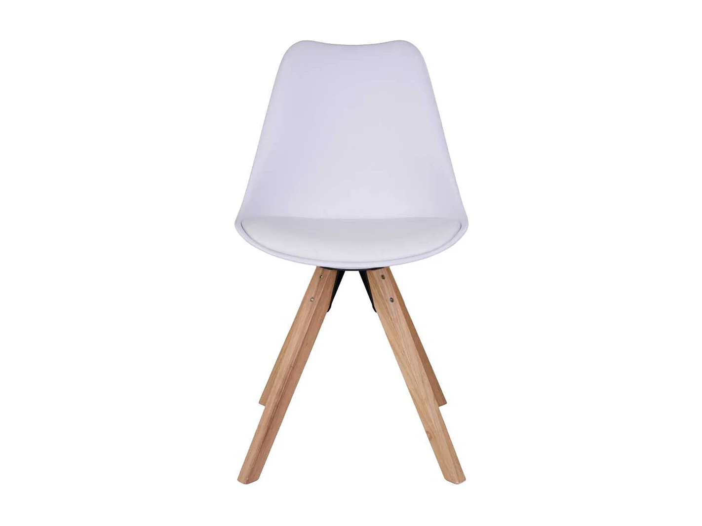 Esstisch Stühle in Weiß Massivholzgestell in Naturfarben (2er Set)