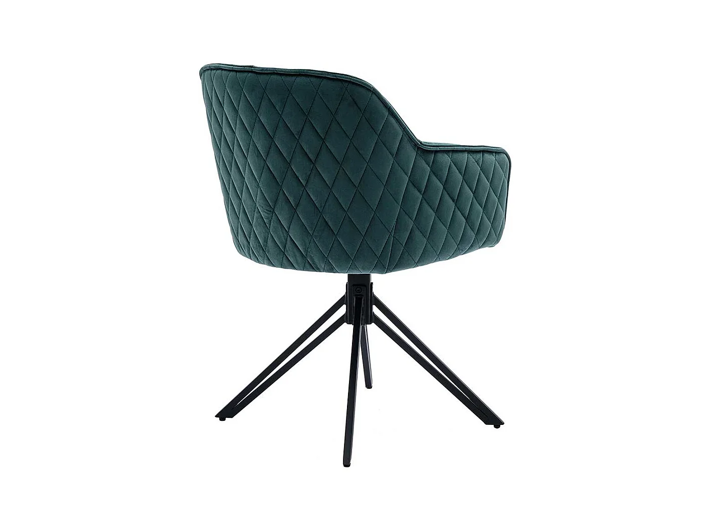 Drehbarer Armlehnenstuhl in Grün und Schwarz Gestell aus Metall