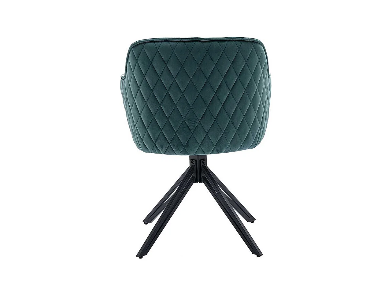 Drehbarer Armlehnenstuhl in Grün und Schwarz Gestell aus Metall