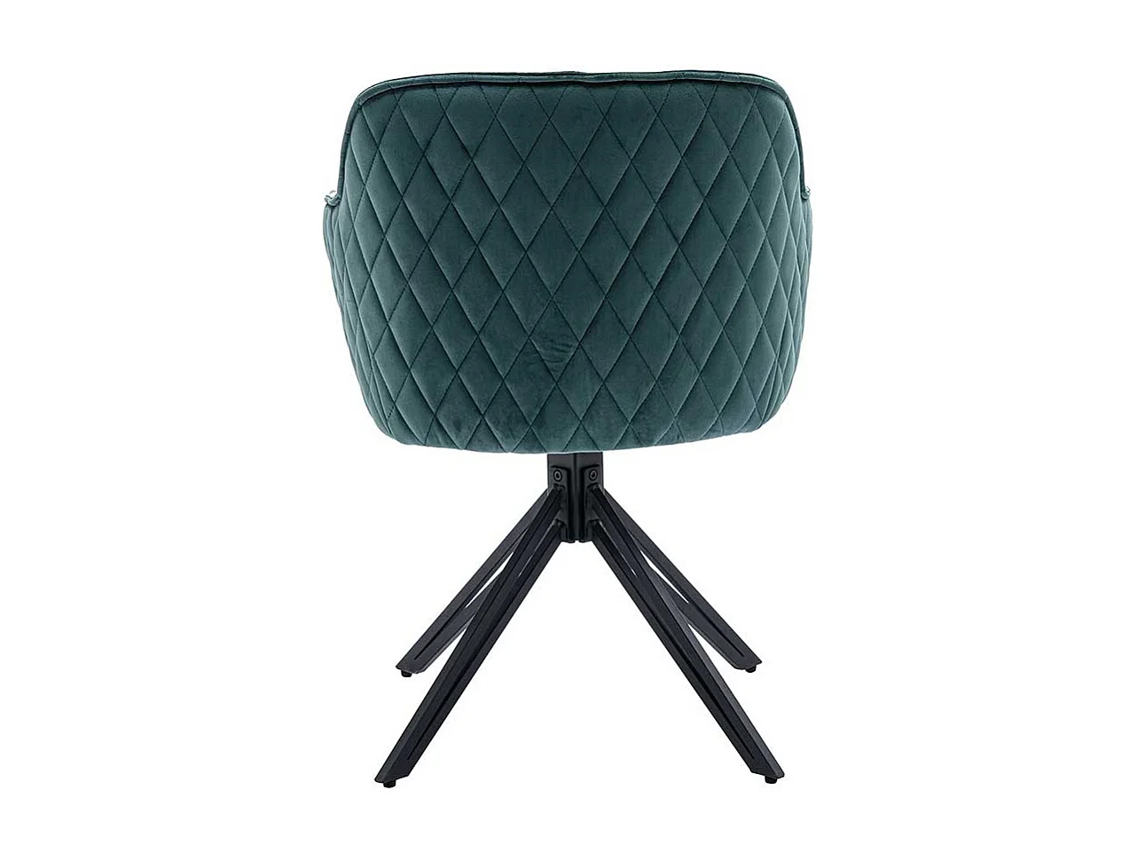 Drehbarer Armlehnenstuhl in Grün und Schwarz Gestell aus Metall