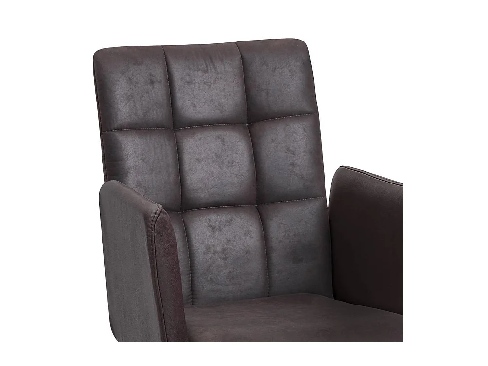 Esszimmerstuhl Polsterstuhl drehbar in Dunkelbraun