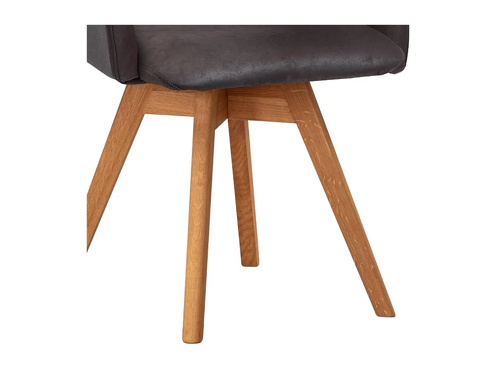 Esszimmerstuhl Polsterstuhl drehbar in Dunkelbraun