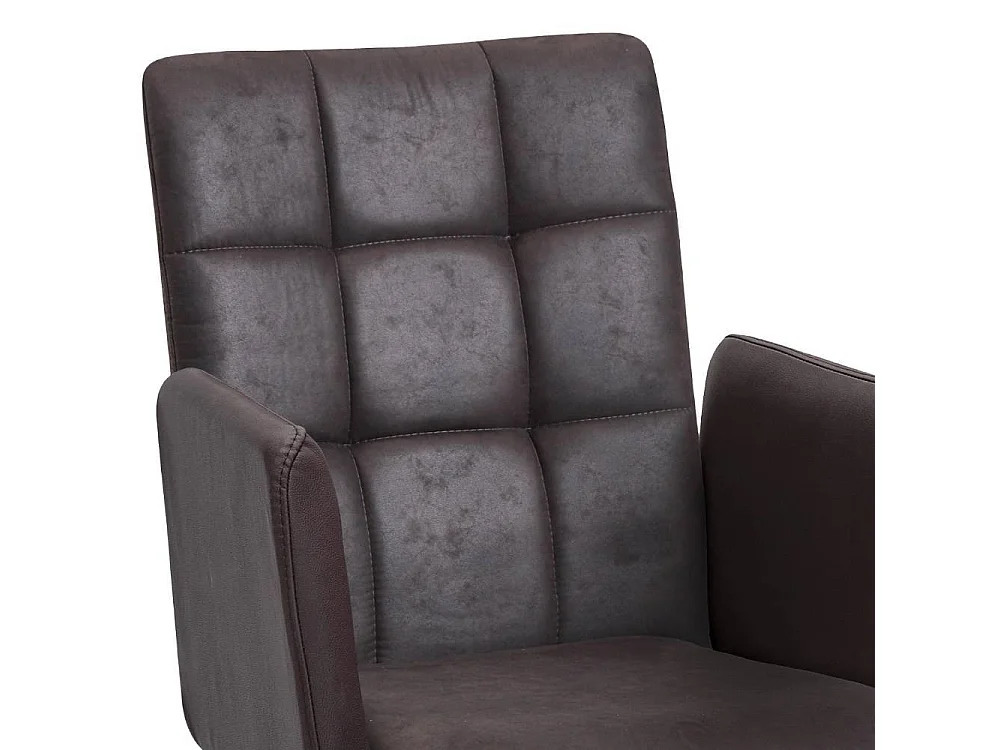 Esszimmerstuhl Polsterstuhl drehbar in Dunkelbraun