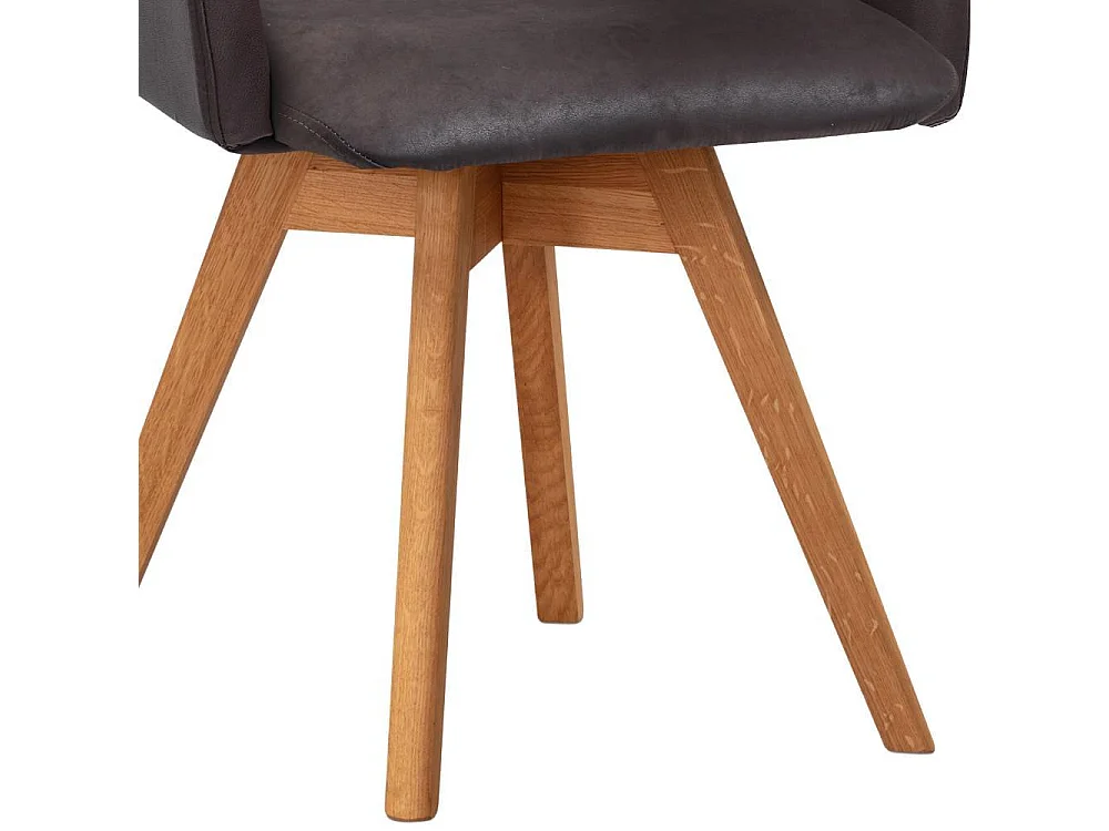 Esszimmerstuhl Polsterstuhl drehbar in Dunkelbraun