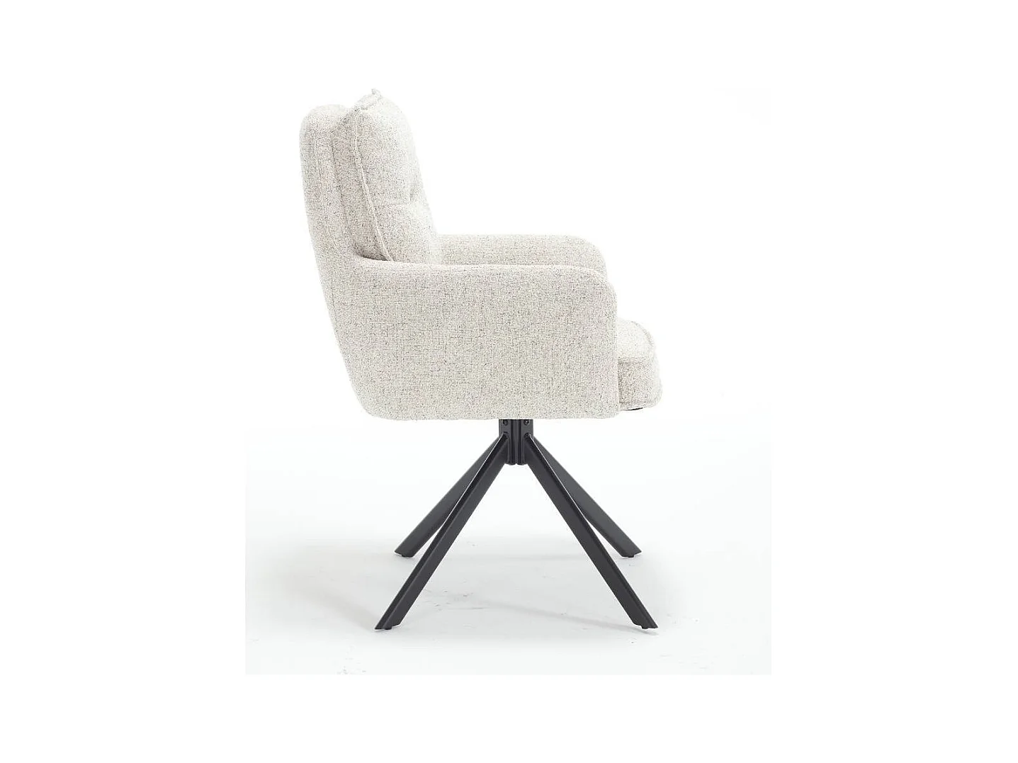 Polsterstuhl Wohnzimmerstuhl aus Strukturstoff mit Gestell aus Metall