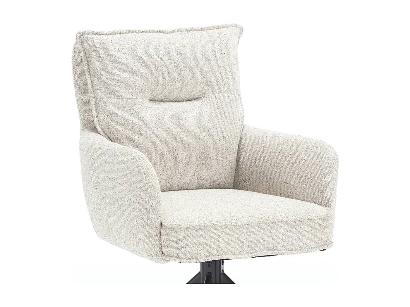 Polsterstuhl Wohnzimmerstuhl aus Strukturstoff mit Gestell aus Metall